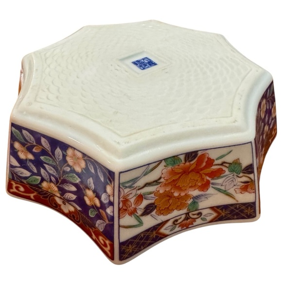 Vintage Gumps Kikun Ceramic Octagonal Bon Bon Coupe - Picture 10 of 12